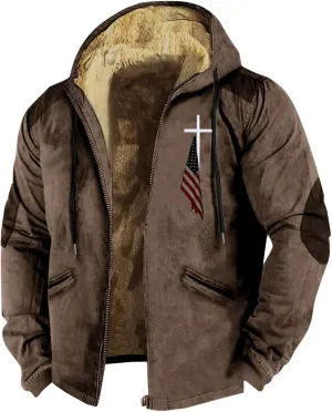 Men's Warm Thick Hoodies Fleece Sherpa Lined Hooded Jacket Heavyweight Zip up Coats Winter Workout Soft Sweatshirt