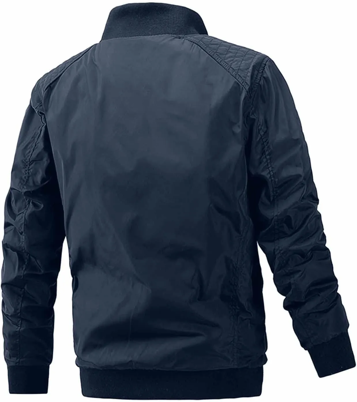 Men's Windbreaker Jacket Big and Tall Lightweight Stylish Reversible Jackets Casual Full Zip Up Work Dress Business, XL-5XL