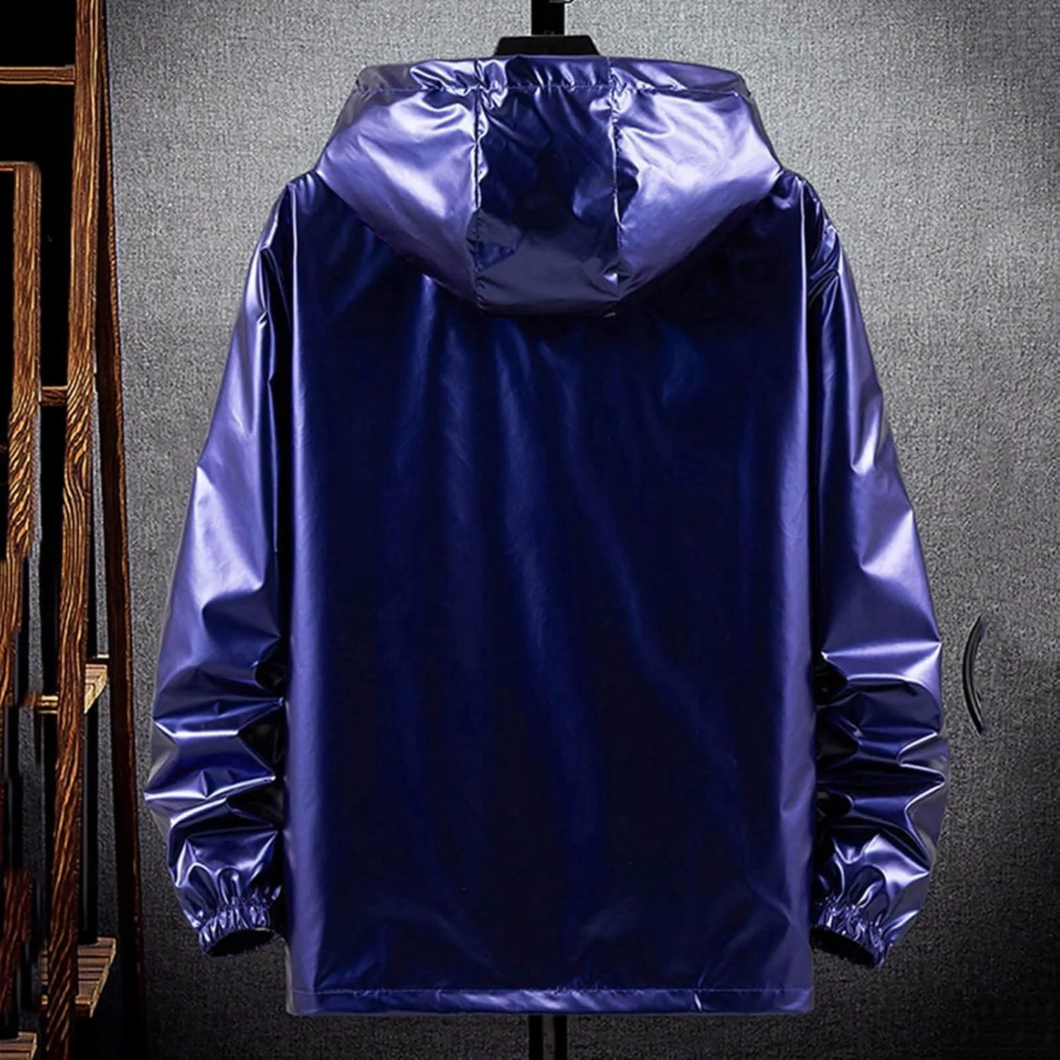 MIDOO Mens Ski Jacket Waterproof Insulated Warm Lined Wool Shirt Jacket Winter Heavyweight Thick Jacket Classic Lapel Jacket
