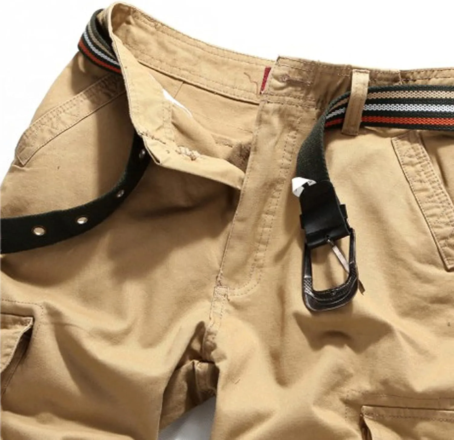 Miyaomn Men's Casual Straight Leg Tactical Cargo Pants Relaxed Fit Flap Pockets Travel Outdoor Hiking Construction Work Pants