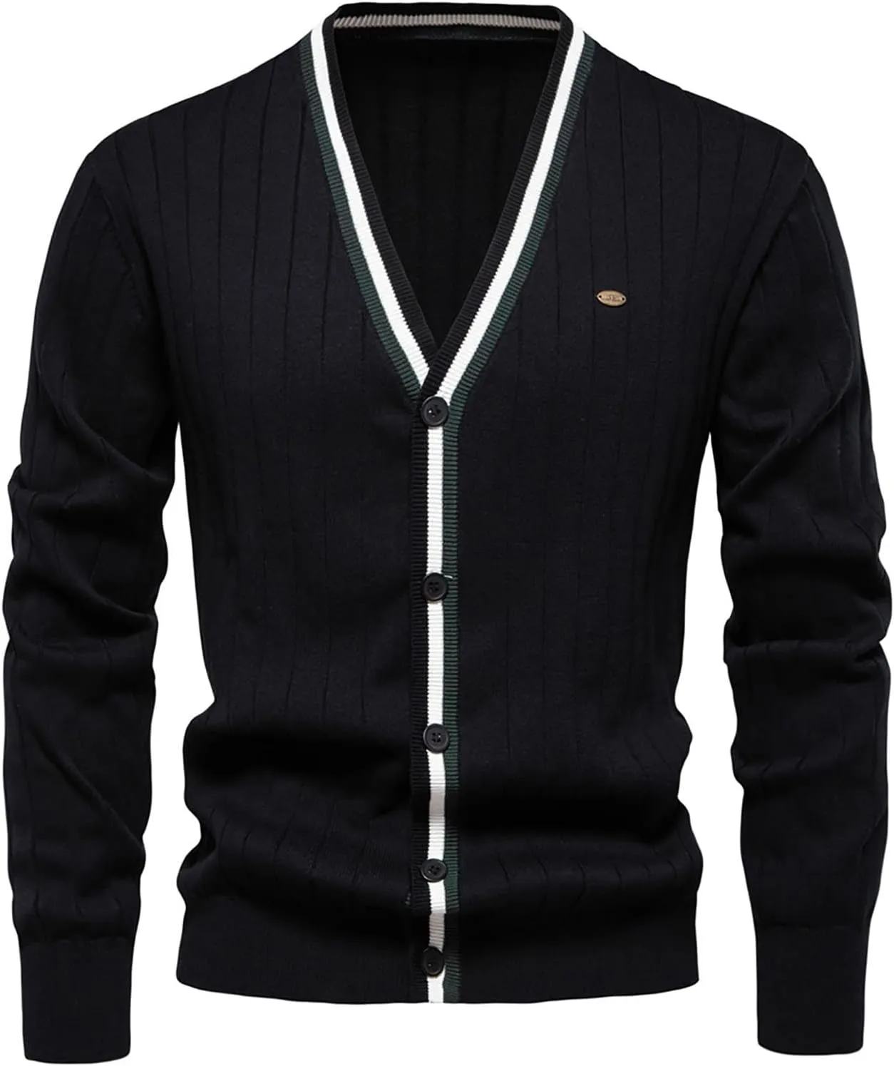 Muscularfit Men's Cable Knit Cardigan Sweaters Button Up Cotton Casual Cardigans Lightweight Long Sleeve V Neck Winter Coats