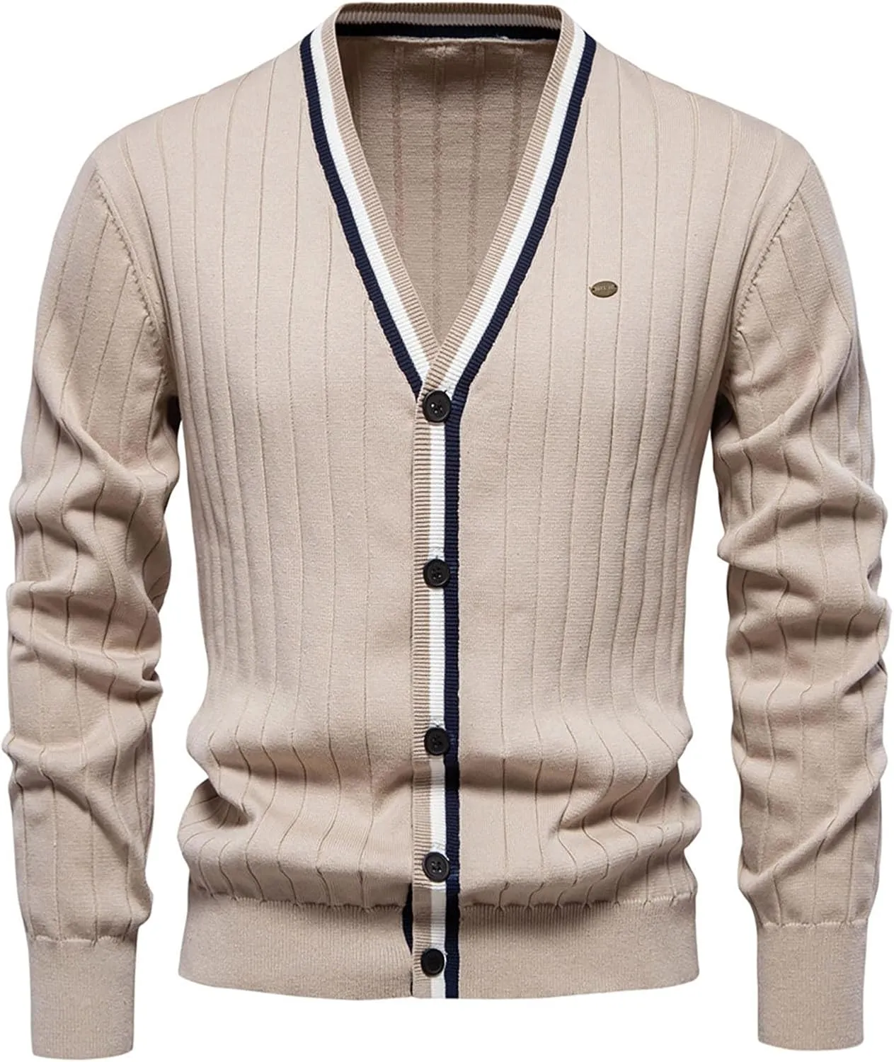 Muscularfit Men's Cable Knit Cardigan Sweaters Button Up Cotton Casual Cardigans Lightweight Long Sleeve V Neck Winter Coats