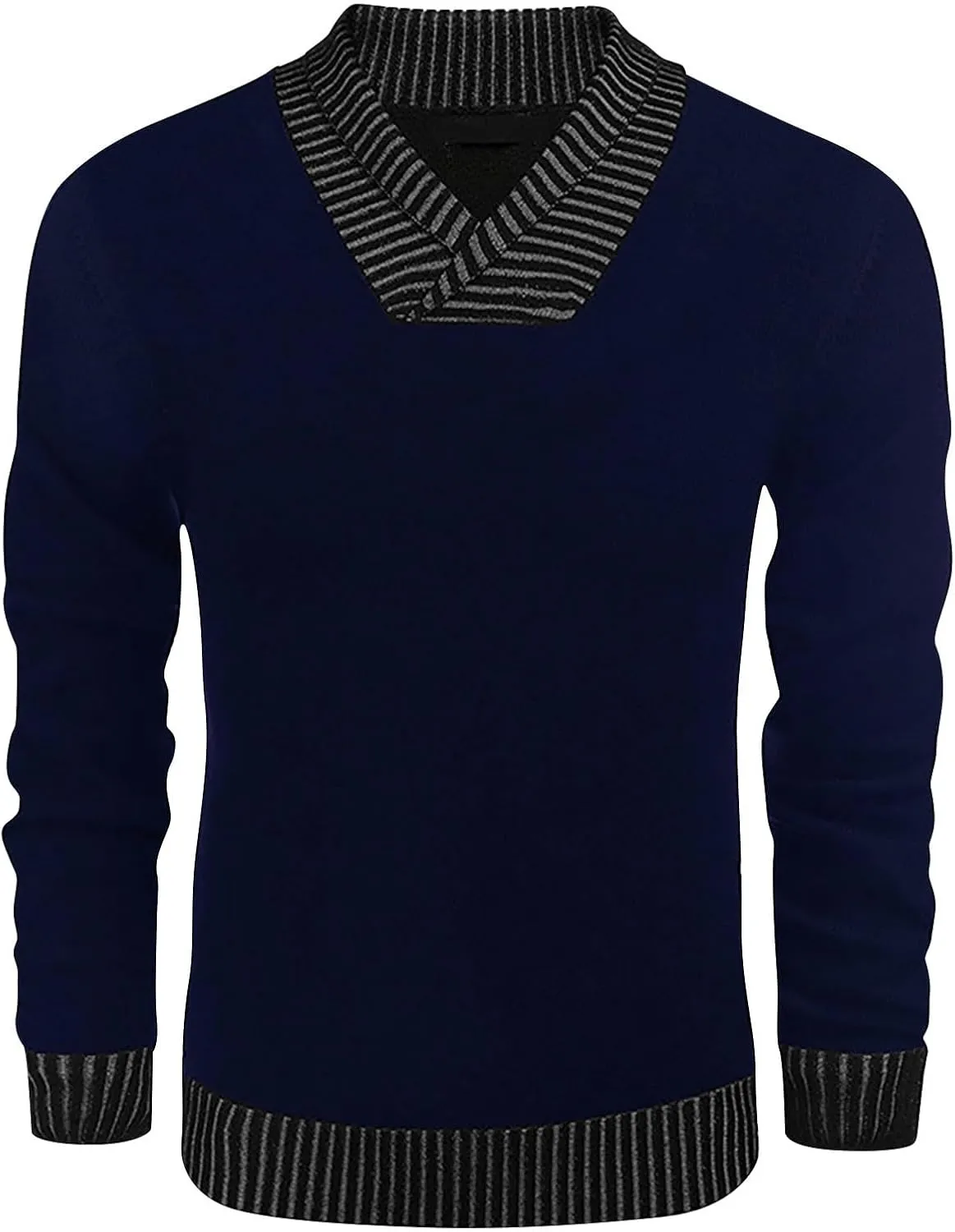 Muscularfit Men's V Neck Sweaters Pullover Long Sleeve Design Lightweight Knitted Sweaters Business Casual Pullover Sweater