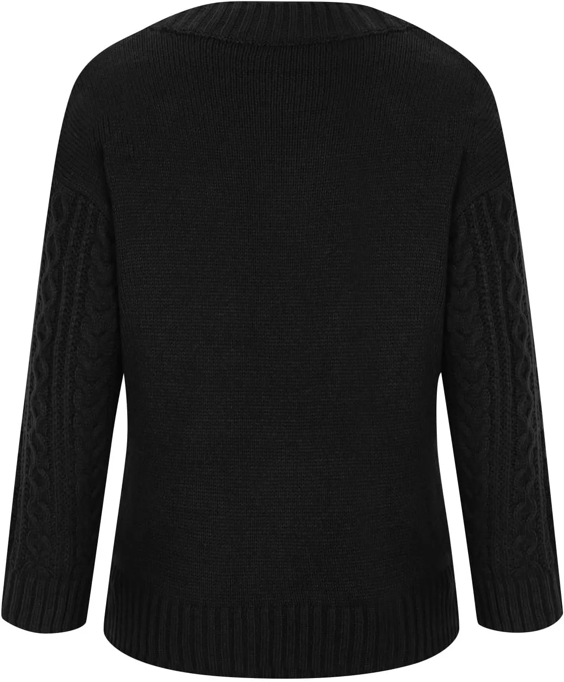 NBXNZWF Women's Oversized Chunky Sweaters Long Sleeve V Neck Loose Cable Knit Pullover Fall Winter Warm Jumper Knitwear