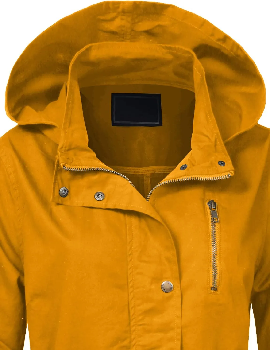 NE PEOPLE Women’s Military Jacket – Anorak Utility Safari Long Sleeve Lightweight Casual Snap Button Stand Collar Parka Coat