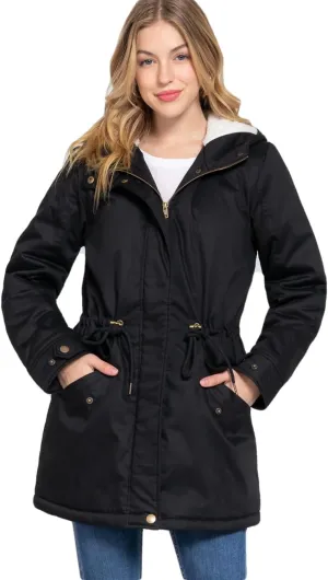 NE PEOPLE Women’s Military Jacket – Anorak Utility Safari Long Sleeve Lightweight Casual Snap Button Stand Collar Parka Coat