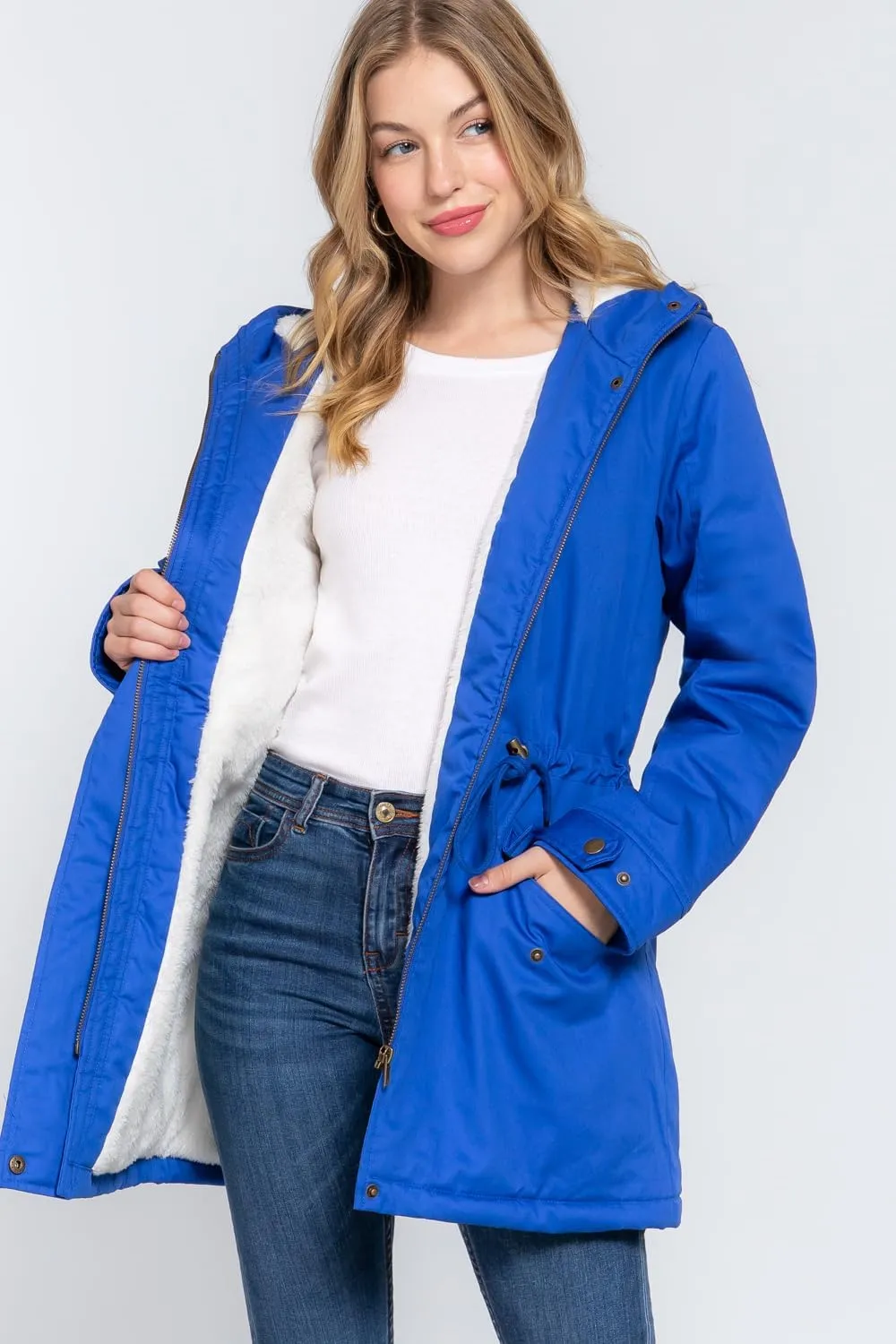 NE PEOPLE Women’s Military Jacket – Anorak Utility Safari Long Sleeve Lightweight Casual Snap Button Stand Collar Parka Coat