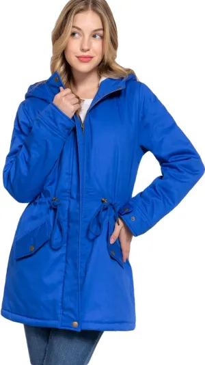 NE PEOPLE Women’s Military Jacket – Anorak Utility Safari Long Sleeve Lightweight Casual Snap Button Stand Collar Parka Coat