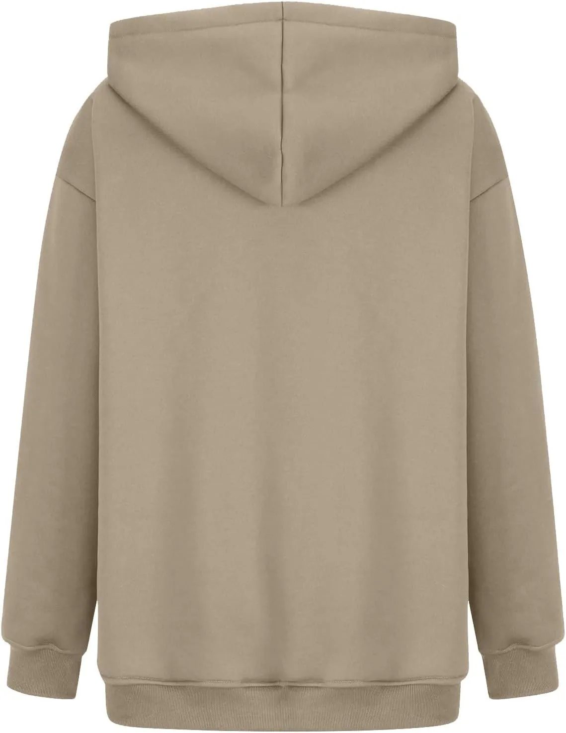 Oversized Hoodies for Women Fleece Drop Shoulder Ribbed Sweatshirt Casual Pullover Loose Fit Long Sleeve Tops w/Pockets