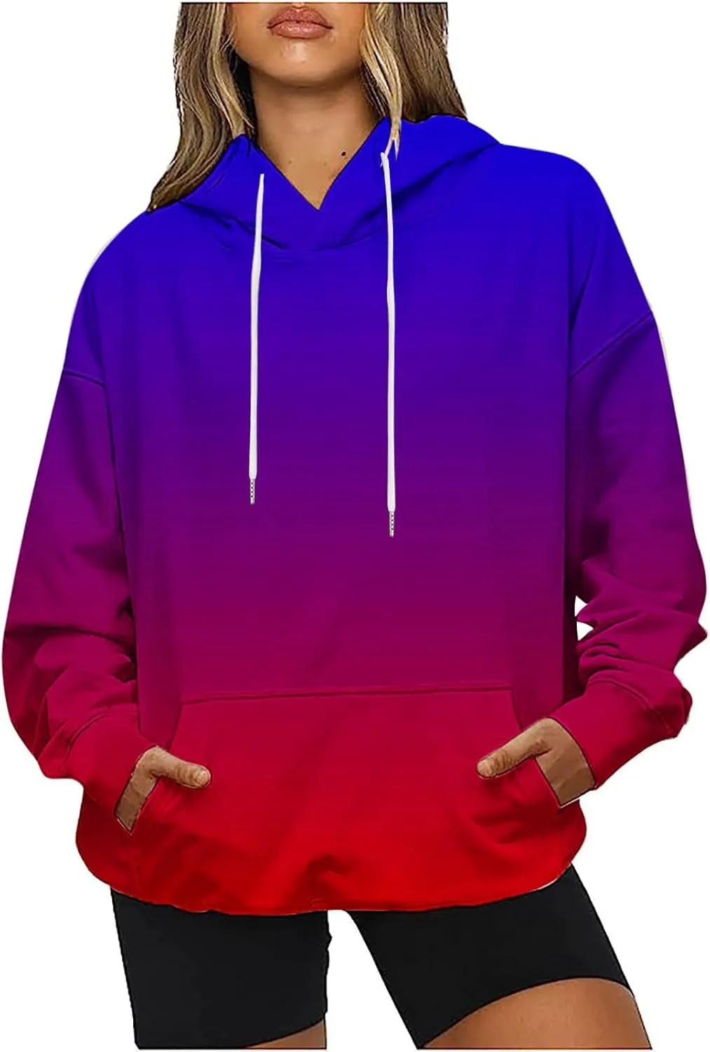 Oversized Hoodies For Women Long Sleeve Drawstring Pullover Sweatshirts Fashion Casual Sweaters Winter Outfits 2024