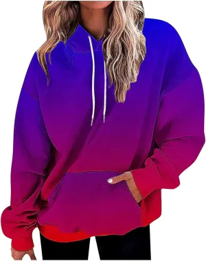 Oversized Hoodies For Women Long Sleeve Drawstring Pullover Sweatshirts Fashion Casual Sweaters Winter Outfits 2024