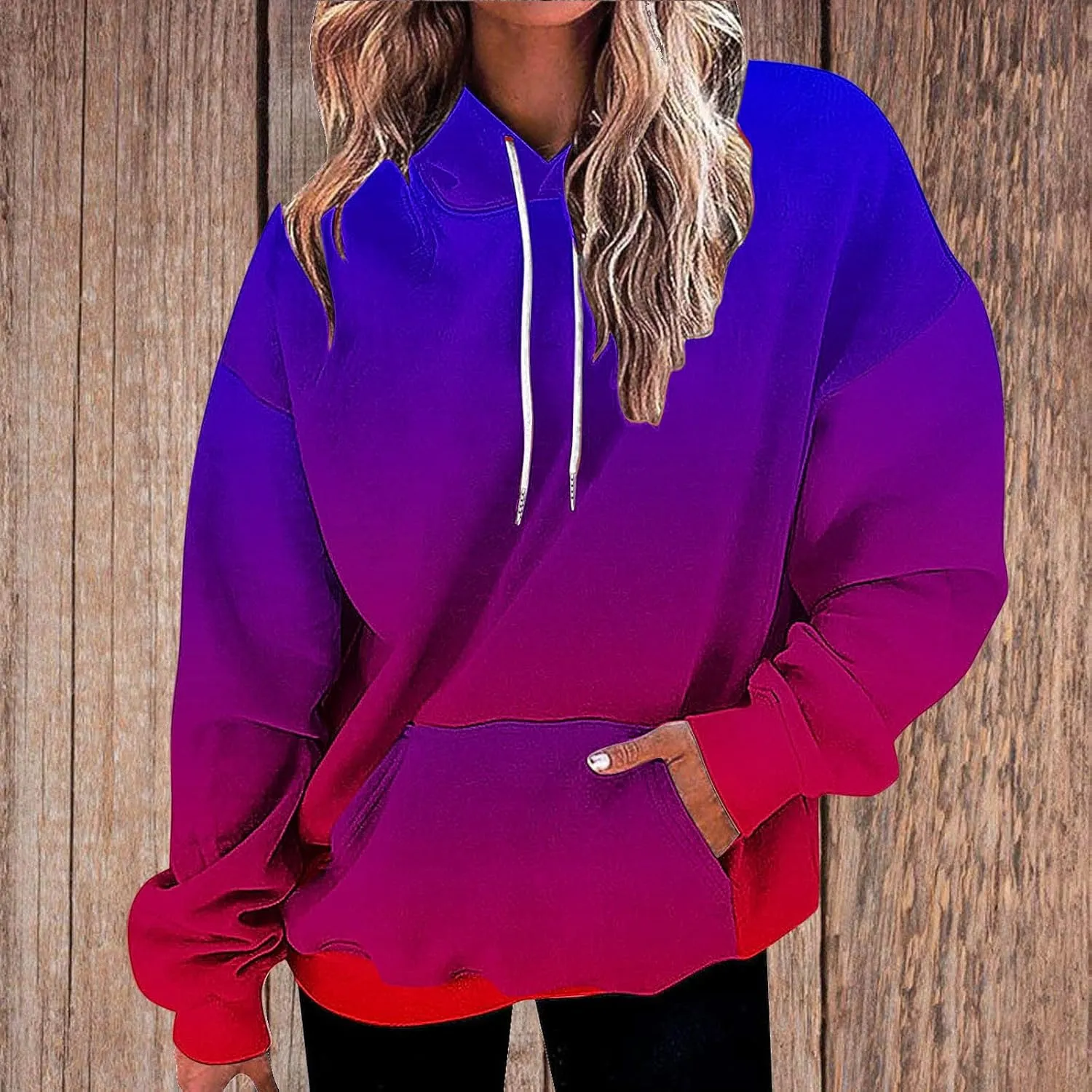 Oversized Hoodies For Women Long Sleeve Drawstring Pullover Sweatshirts Fashion Casual Sweaters Winter Outfits 2024