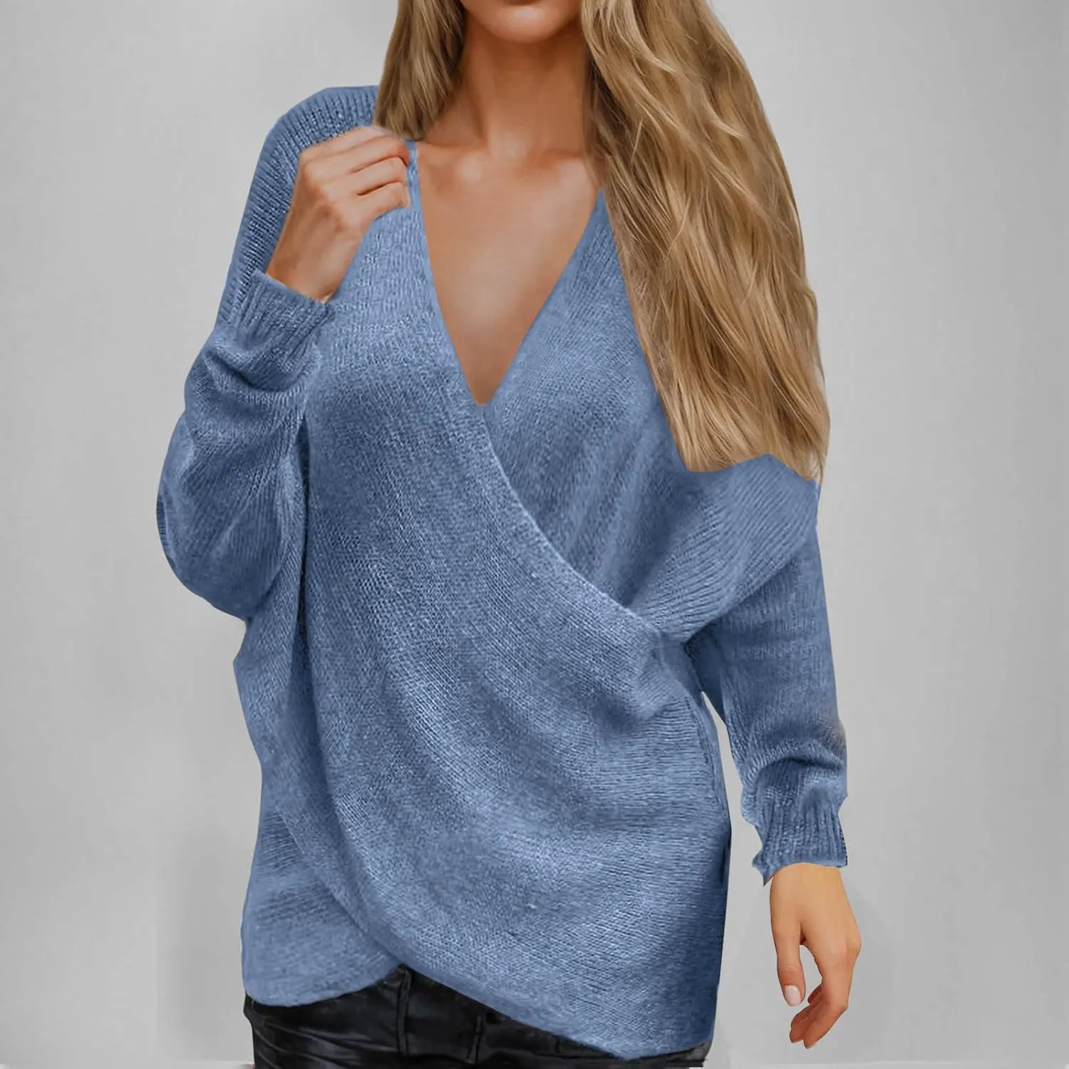 Oversized Sweaters for Women Turtleneck Women's Tops Fall 2024 Women Trendy Womens Lightweight Sweaters Pullover