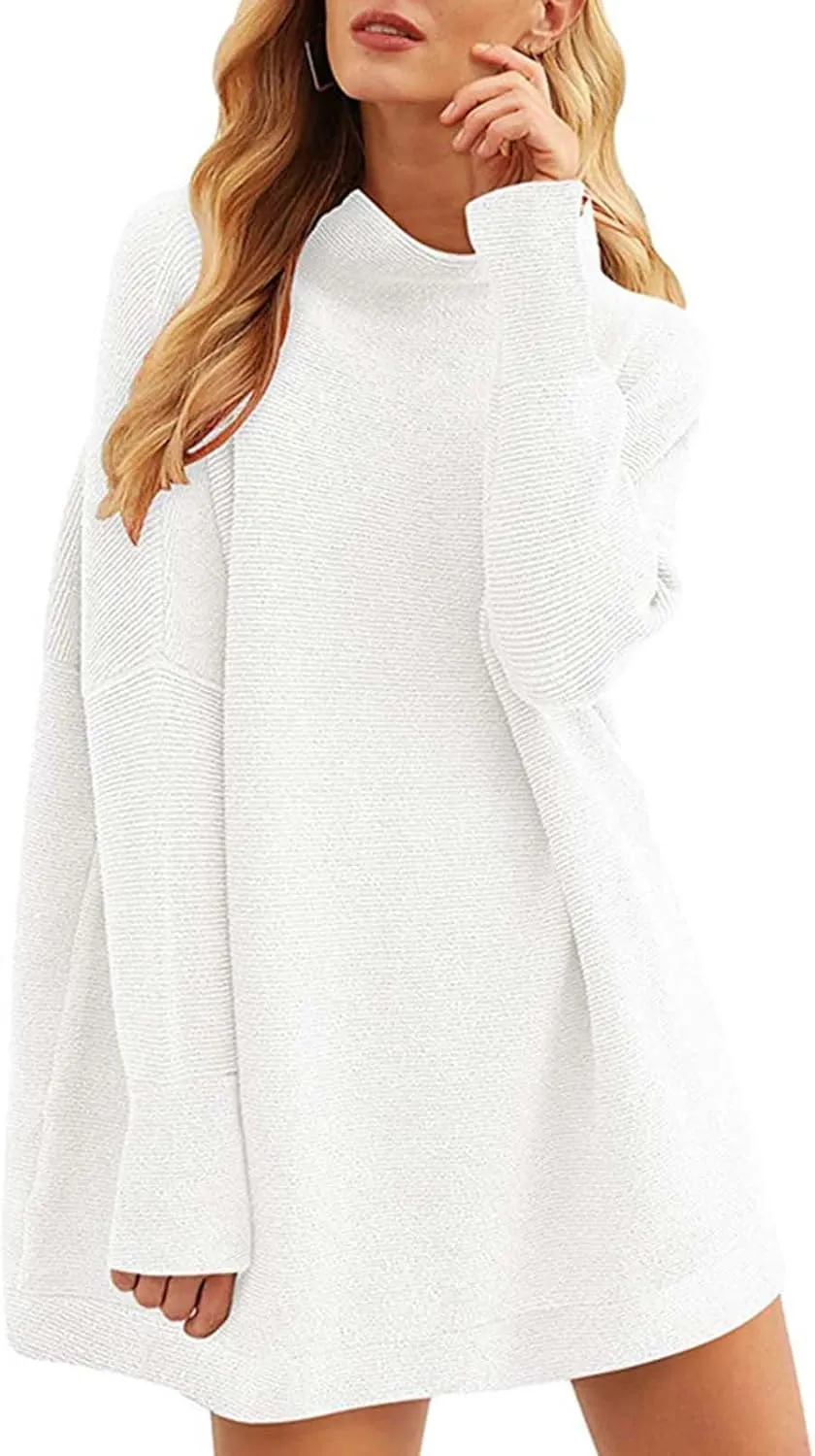 Oversized Turtleneck Sweaters for Women Casual Loose Long Sleeve Slouchy Baggy Knit Tunic Pullovers Fall Outfits