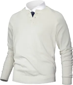 Pioneer Camp Men's Henley Knit Sweater Long Sleeve Button Pullover Sweaters Casual Lightweight Slim Fit Henley Sweaters