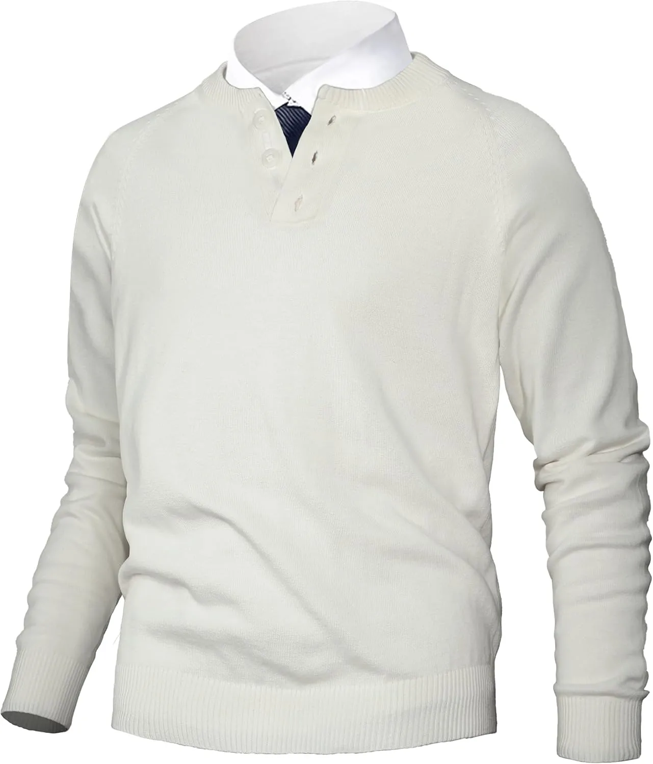 Pioneer Camp Men's Henley Knit Sweater Long Sleeve Button Pullover Sweaters Casual Lightweight Slim Fit Henley Sweaters