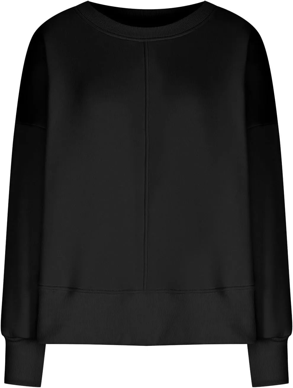 Preppy Sweatshirt For Women Long Sleeve Side Slits Crewneck Tunic Top Casual Fall Soft Pullover Clothes Fashion 2024