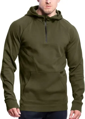 Quarter Zip Hoodies For Men Fashion Classic Shirts Tops Casual Sports Workout Pullover Long Sleeve Hooded Sweatshirts