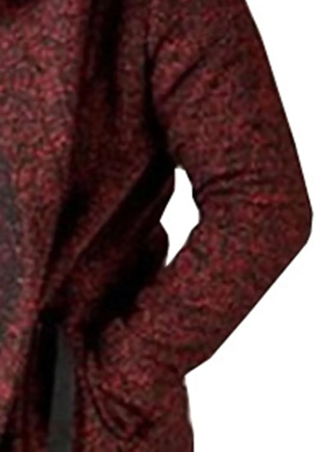 Regular Fit Sweater Hooded Coat V-Neck Knitted Sweaters Cardigans for Men Men's Open Front Long Hooded Cardigans