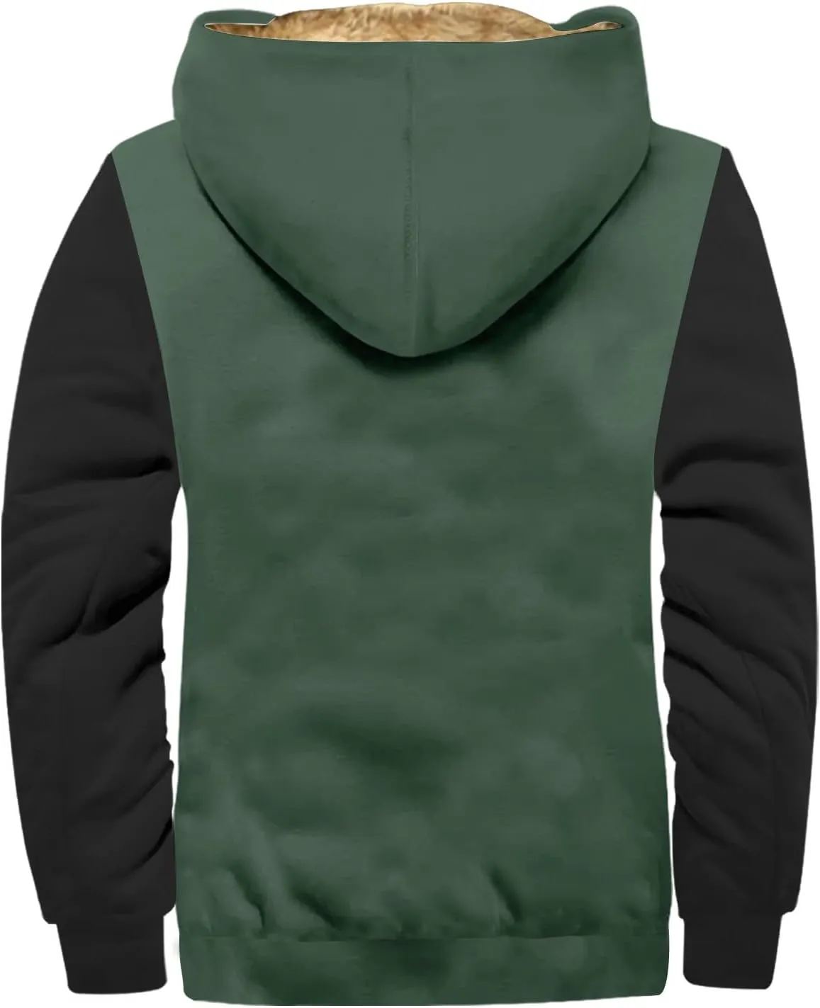RTRDE Mens Hooded Jacket Outdoor Sherpa Fleece Lined Jackets Warm Winter Zip Up Sweatshirts Hoodie Coats Jacket, M-7XL