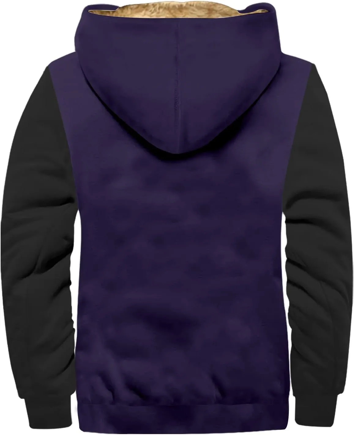RTRDE Mens Hooded Jacket Outdoor Sherpa Fleece Lined Jackets Warm Winter Zip Up Sweatshirts Hoodie Coats Jacket, M-7XL