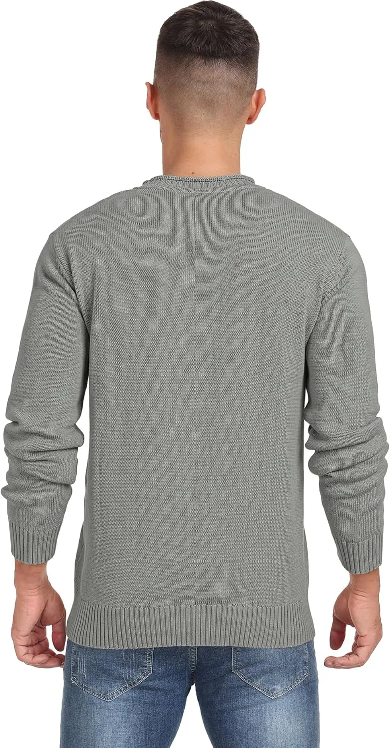 Sailwind Men's Cotton Crewneck Pullover Sweater Lightweight Casual Knitted Sweaters