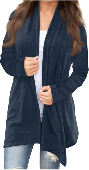 Summer Cardigans for Women Lightweight Printed Kimono Open Front Tops Long Sleeve Coat Elegant Clothes