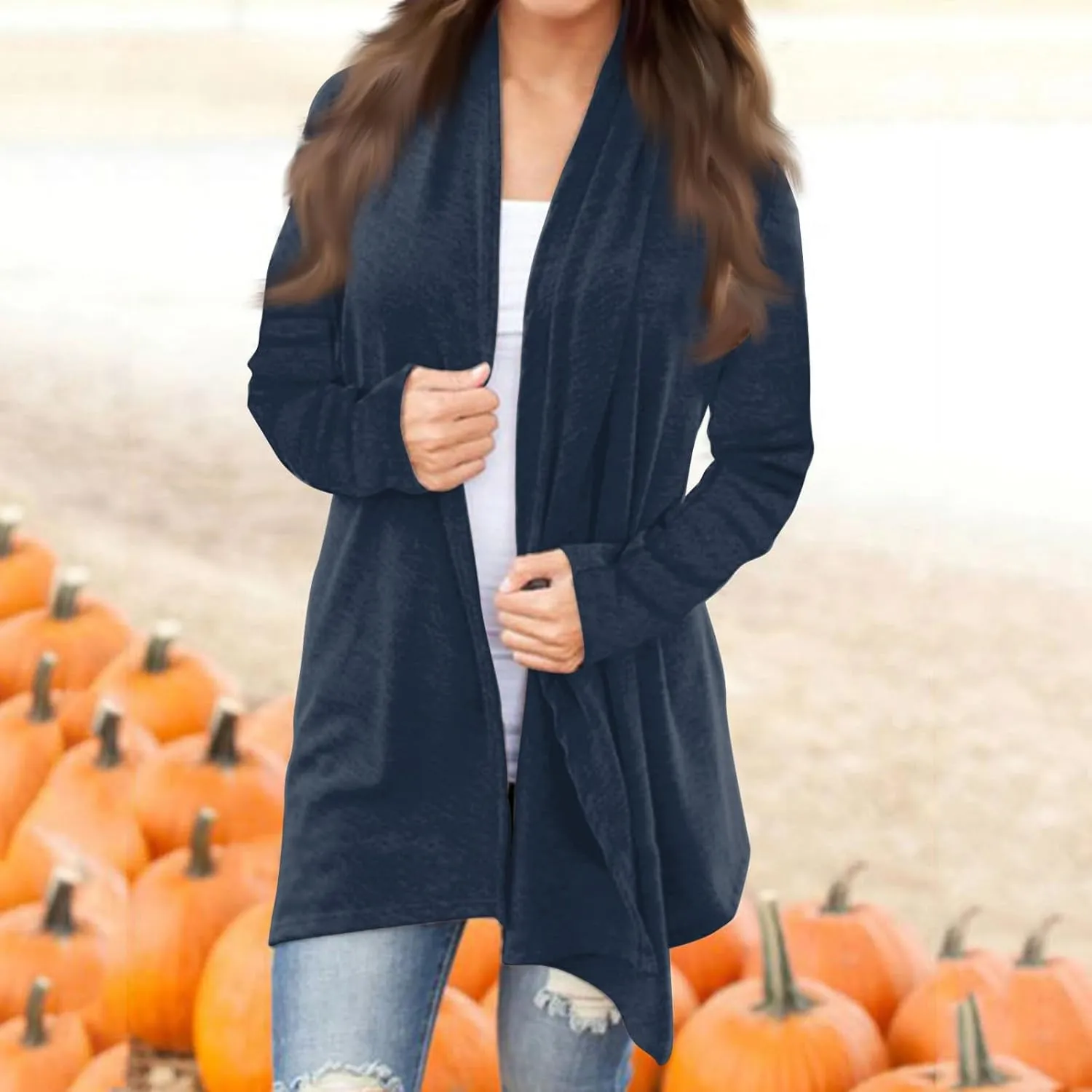 Summer Cardigans for Women Lightweight Printed Kimono Open Front Tops Long Sleeve Coat Elegant Clothes
