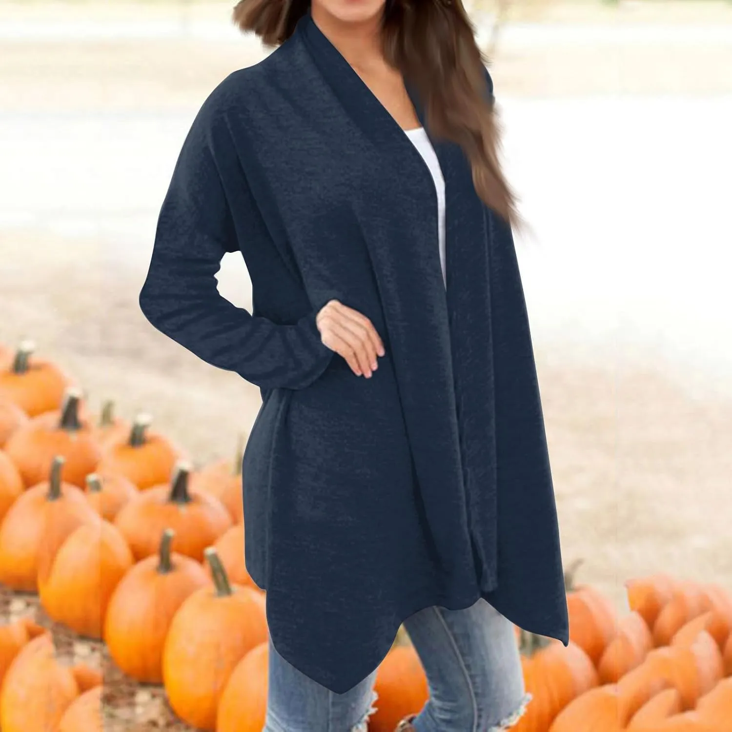Summer Cardigans for Women Lightweight Printed Kimono Open Front Tops Long Sleeve Coat Elegant Clothes