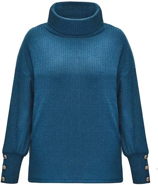 Sweaters for Women Trendy 2023 Fall Fashion Knitted Tops Plus Size Long Sleeve High Neck Pullover Sweaters