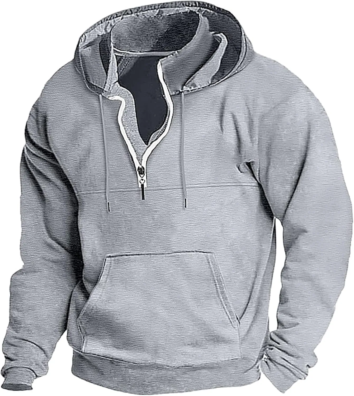 Tactical Hoodies for Men 1/4 Zip Pullover Fall Winter Thick Warm Sweatshirt Casual Long Sleeve Shirts Jumper Loose Tops