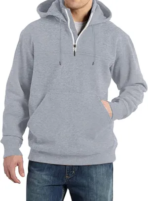 Tactical Hoodies for Men 1/4 Zip Pullover Fall Winter Thick Warm Sweatshirt Casual Long Sleeve Shirts Jumper Loose Tops