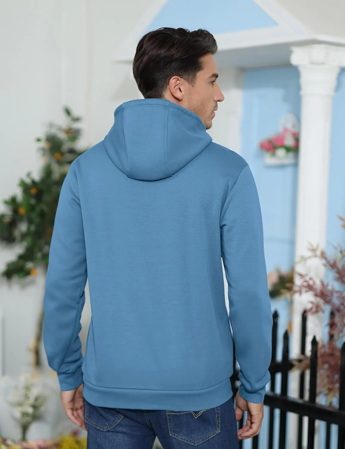 TACVASEN Men's Athletic Hoodies Fleece Lined Sweatshirt Pullover Soft Casual Hooded Sweatshirt with Pocket