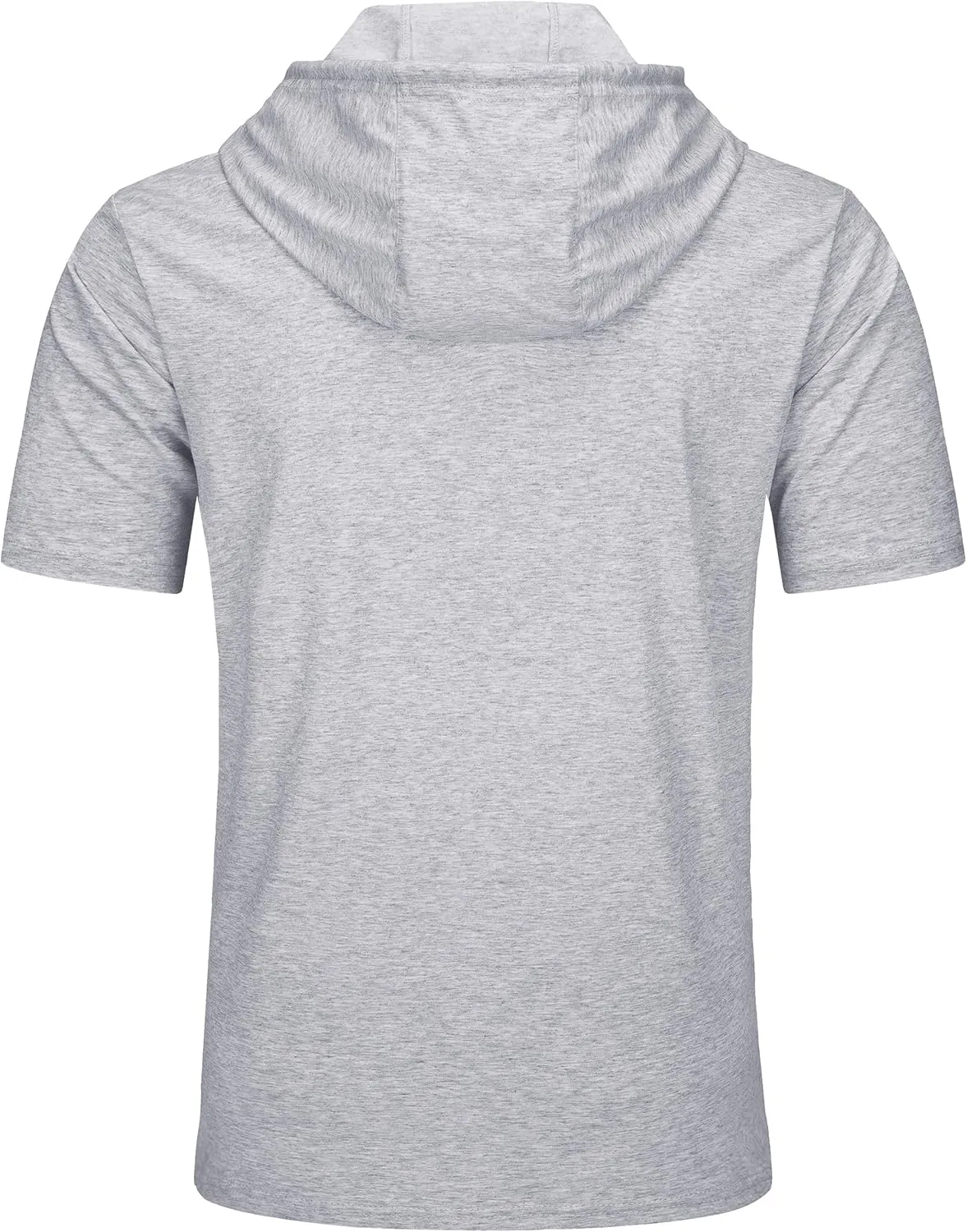 TACVASEN Short Sleeve Hoodies for Men Cotton Hoodies Summer Sweatshirt Lightweight Breathable Workout Shirts Pullover