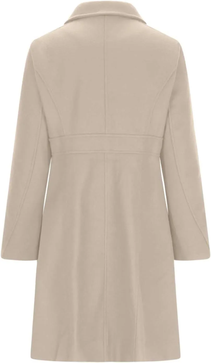 Trench Coat for Women 2024 Single Breasted Pea Coat Wool Blend Long Coat Casual Office Jacket Falll Winter Outfits