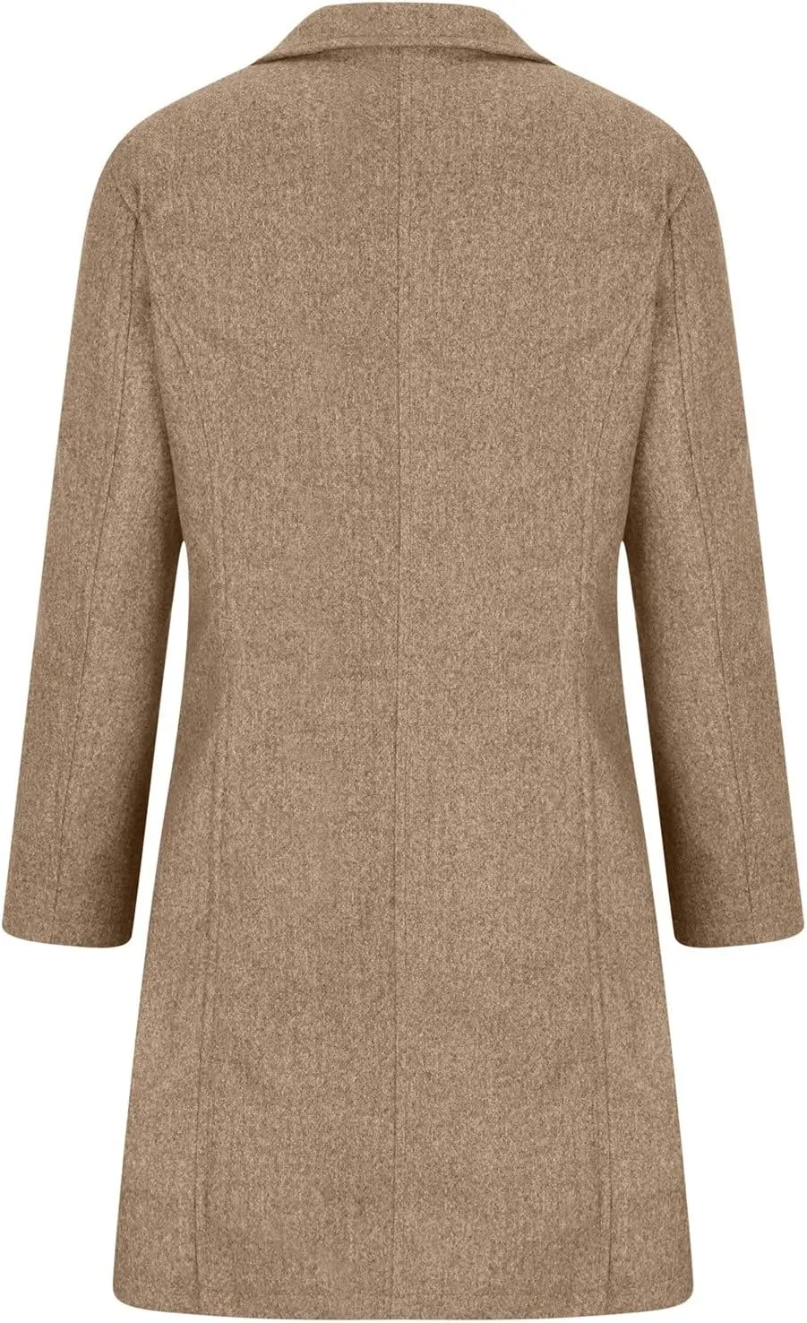 Trench Coat Women Faux Wool Single Breasted Pea Coat Mid Length Oversized Loose Long Trench Coat Dress Coat