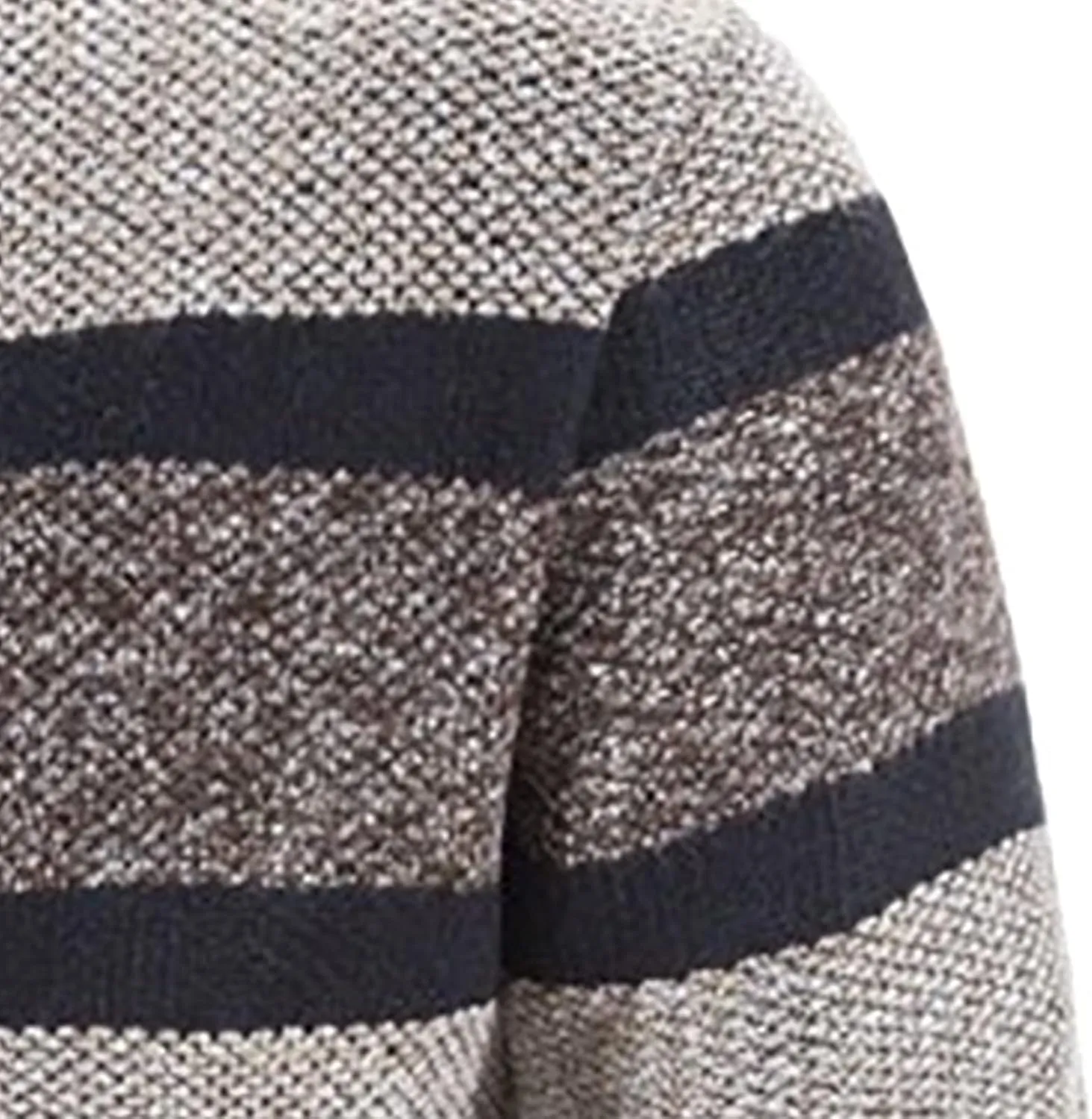 tuduoms Mens Full Zip Cardigan Thick Fleece Lined Sweater Coats Warm Winter Color Block Thermal Sweatshirts Jackets Pocket