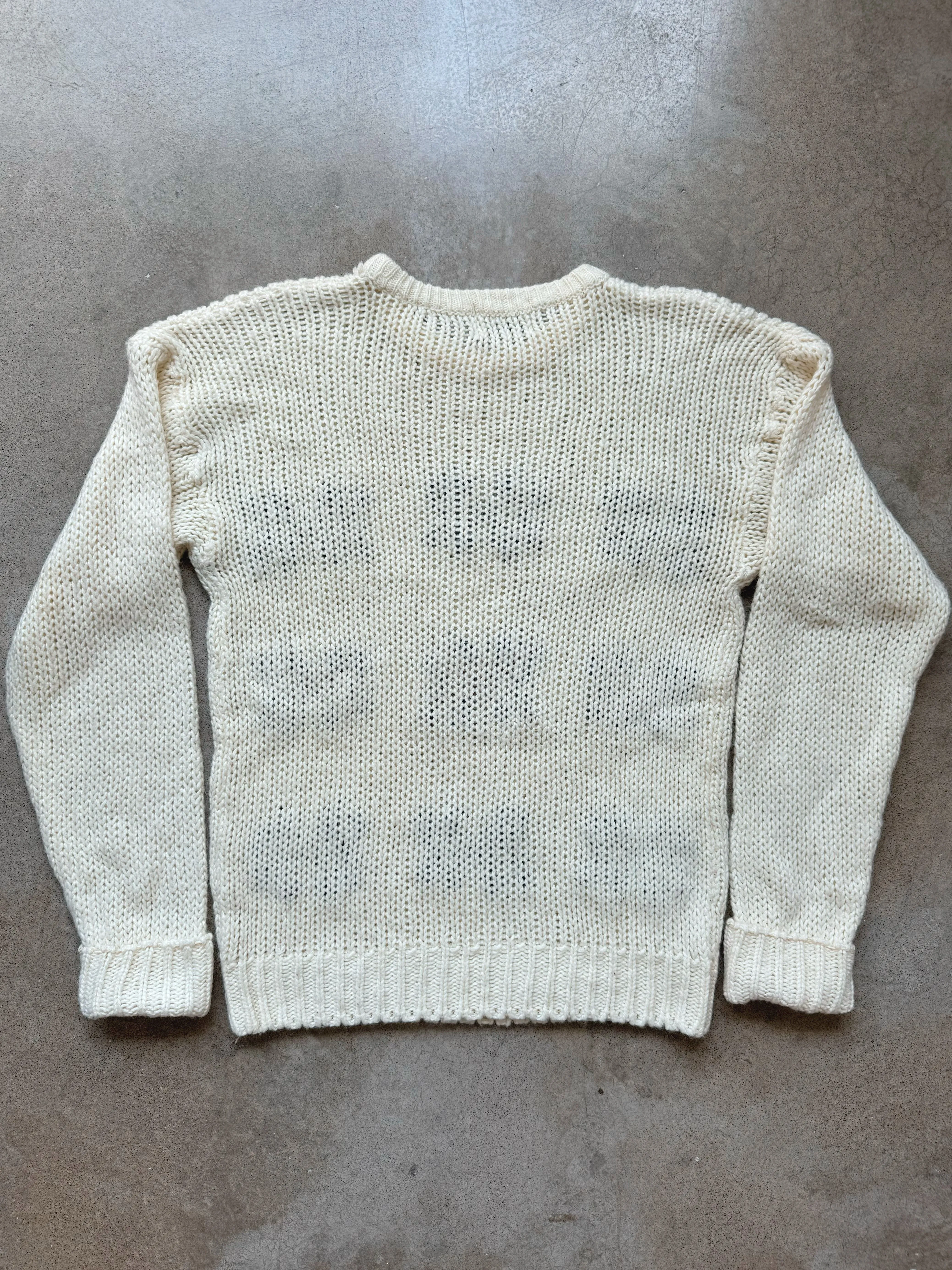 Vintage McGregor Cream Patterned Ski Sweater (M)