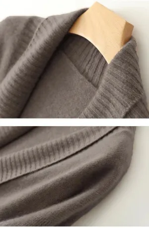 Welity Womens Oversized Cardigans Knit Open Front Cardigan Sweater with Pockets