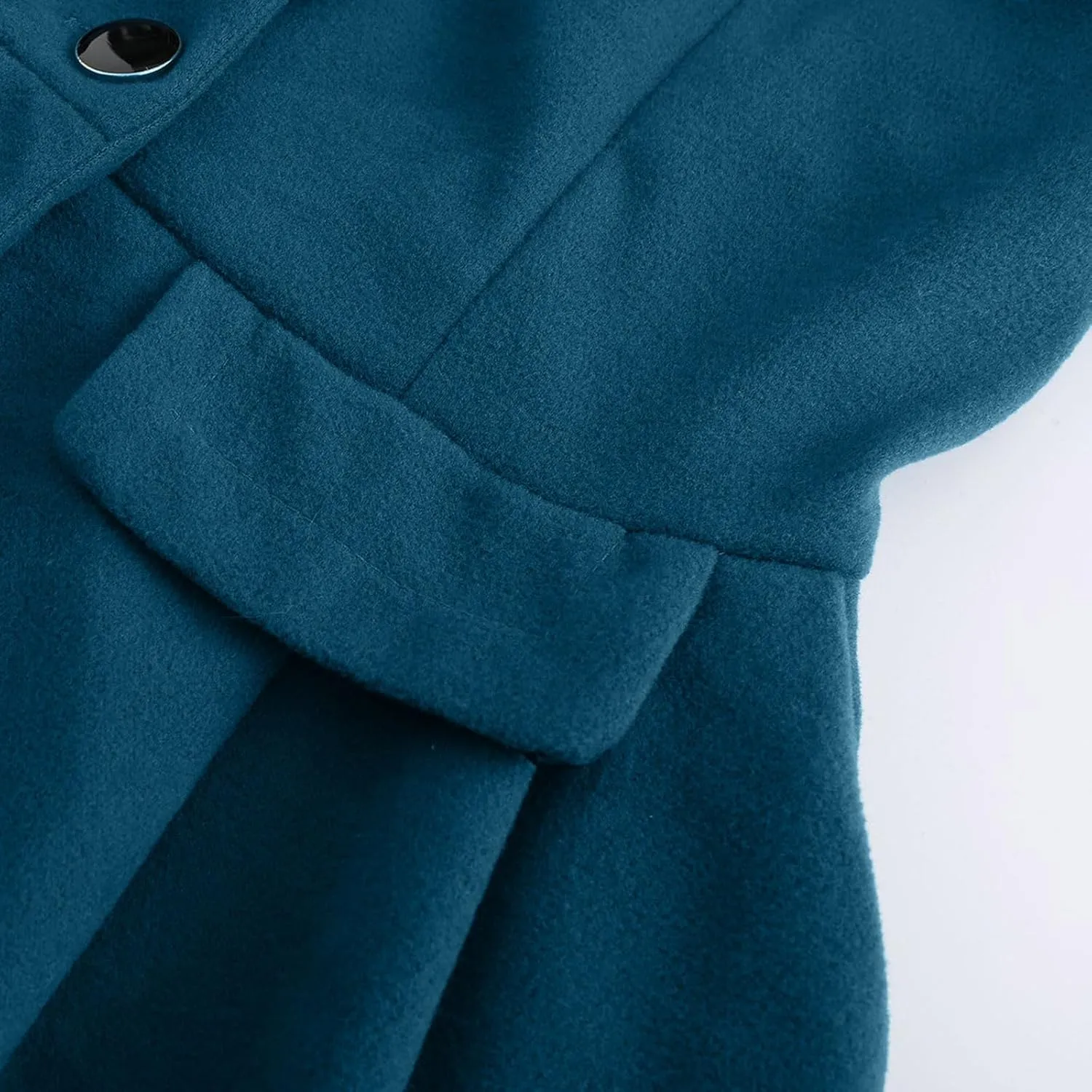 Winter Coats for Women Thick Warm Wool Blend Trench Coat Faux Fur Lapel Double-Breasted Peacoats with Belt