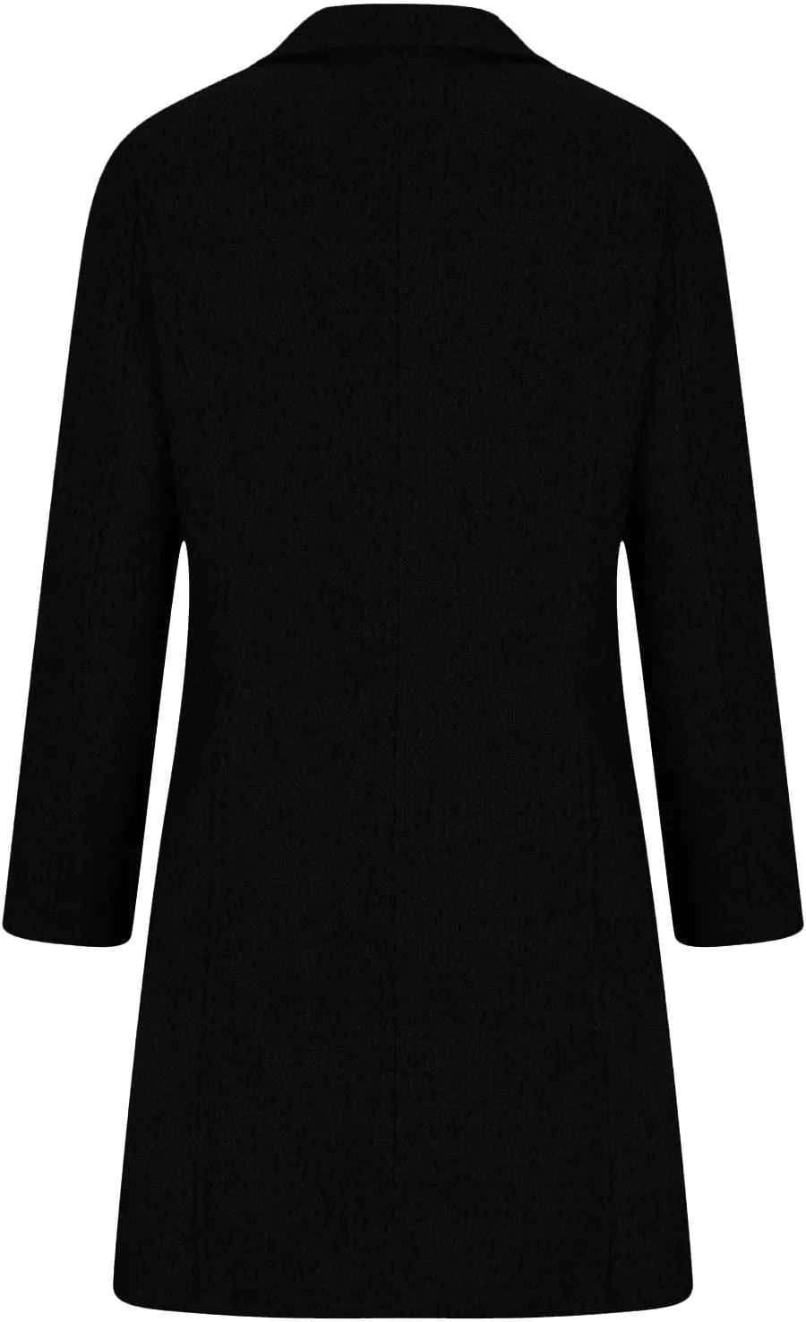 Winter Long Pea Coats for Women Wool Blend Stand Collar Single Breasted Jackets 2024 Casual Peacoat Overcoats