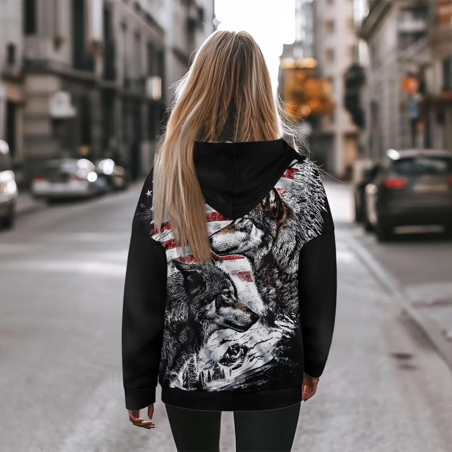 Women Hoodies Oversized Sweatshirts Hooded Pullover Sweater Long Sleeve Fall Winter Fashion Outfits