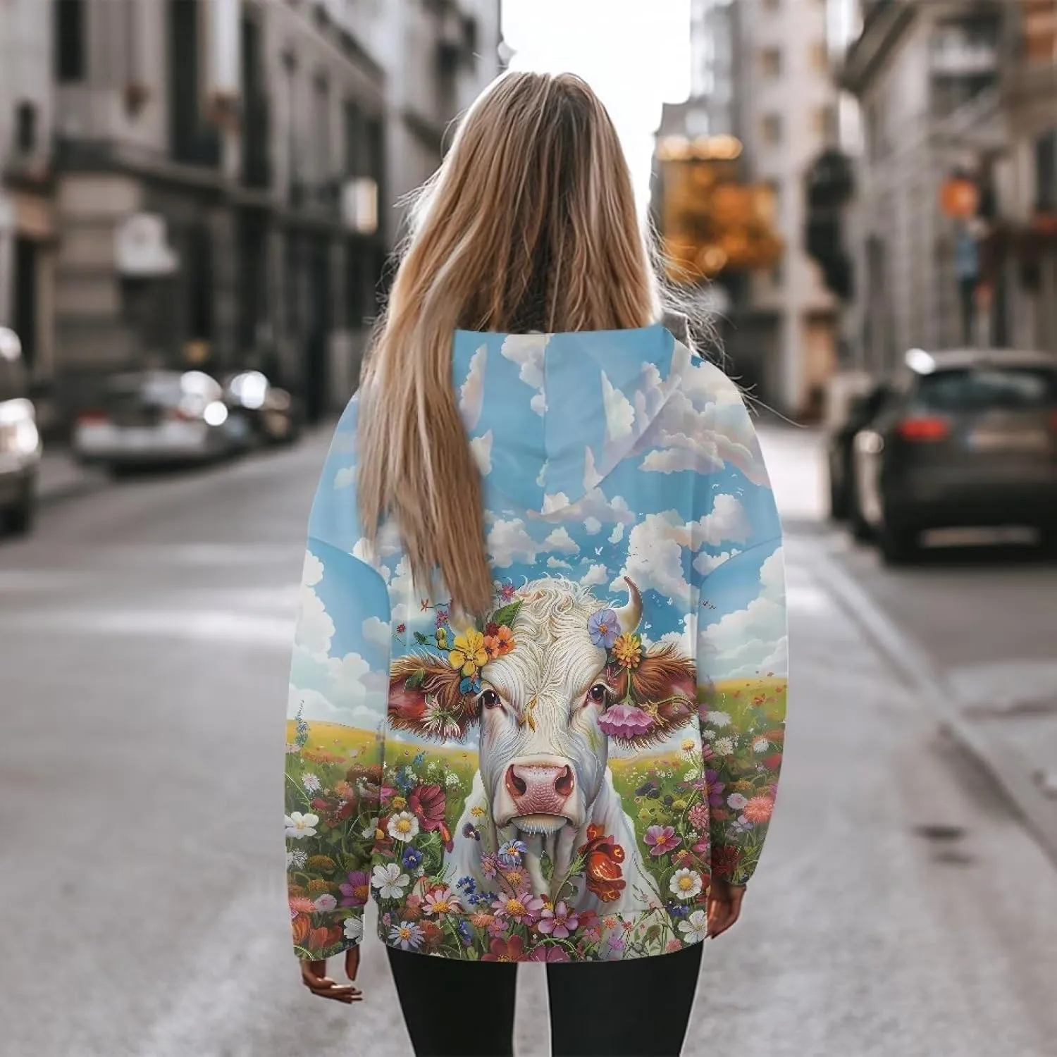 Women Hoodies Oversized Sweatshirts Hooded Pullover Sweater Long Sleeve Fall Winter Fashion Outfits