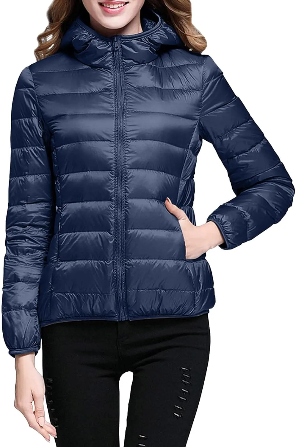 Women Warm Waterproof Lightweight Jacket Hooded Windproof Winter Coat With Womens Utility Jacket Hooded