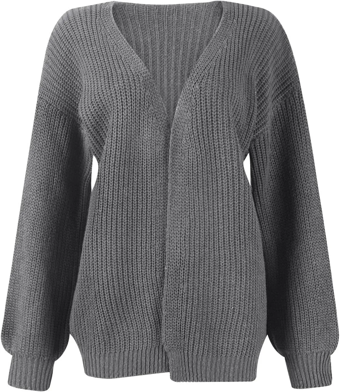 Women's Chunky Knit Open Front Sweater 2024 Fall Winter Long Sleeve Sweater Casual Lightweight Cardigan Outerwear