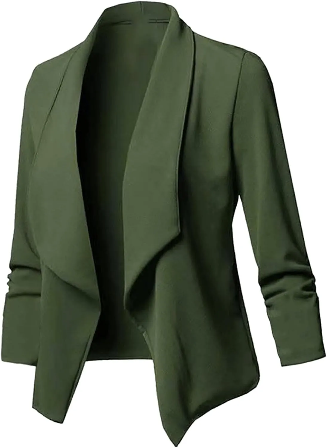 Womens Classic Simple Solid Blazers Long Sleeve Open Front Casual Jackets Soft Loose Fitted Cardigan Daily Work Suits