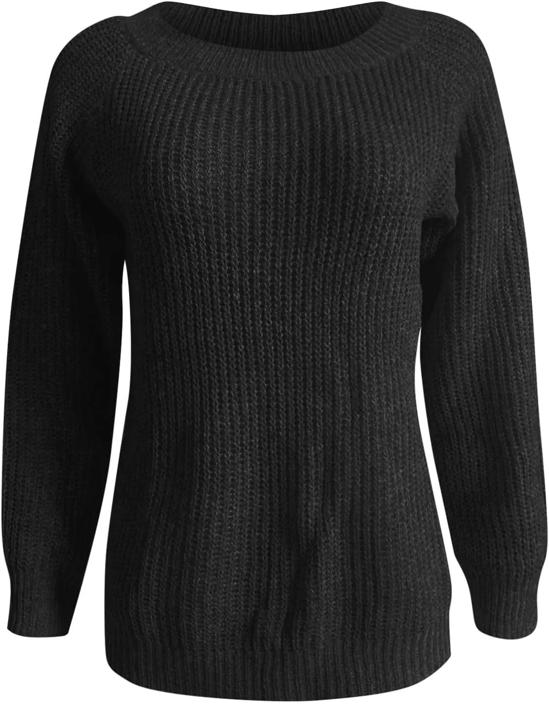 Women's Fair Isle Long Sleeve Crew Neck Knit Sweaters Vintage Chunky Stripedd Sweater Pullover Top for Fall Winter