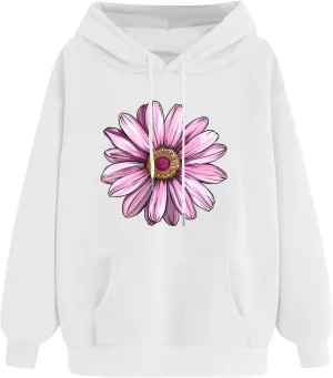 Womens Graphic Hoodies Casual Loose Long Sleeve Oversized Sweatshirts Winter Fashion Outfits 2024 With Pockets