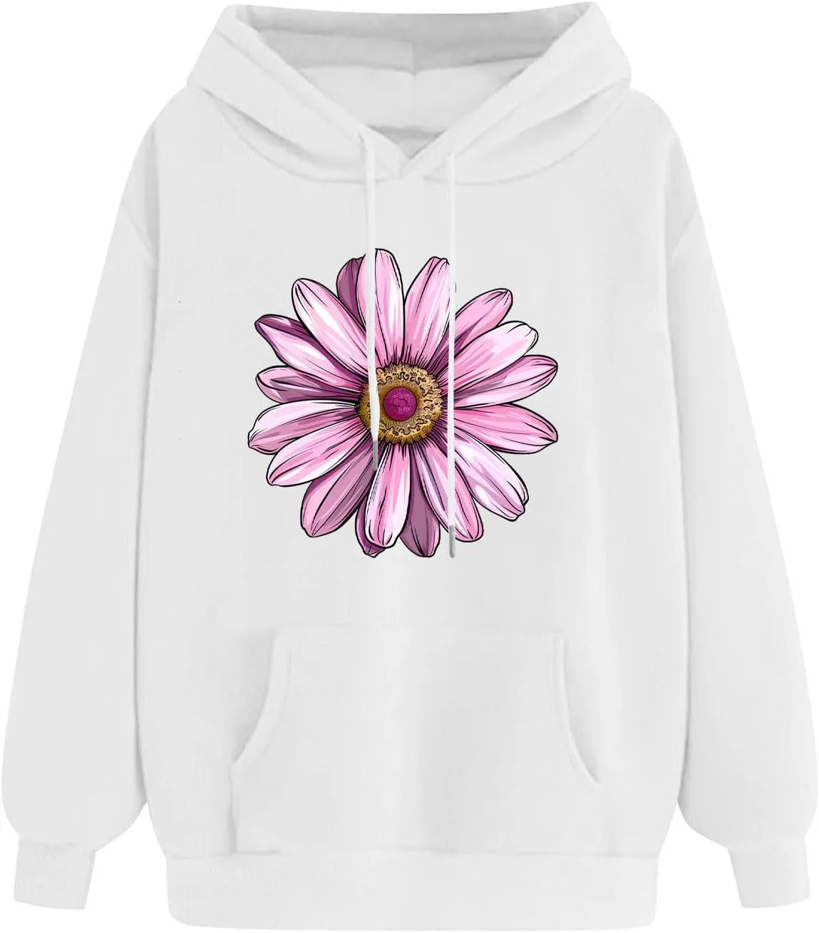 Womens Graphic Hoodies Casual Loose Long Sleeve Oversized Sweatshirts Winter Fashion Outfits 2024 With Pockets