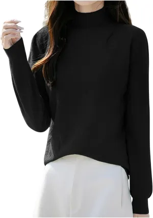 Womens Lightweight Sweaters Dressy Turtleneck Pullover Slim Fit Cable Knit Sweater Turtle Necks Tops for Women